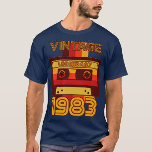 Camiseta Vintage Retro 1983 Legendary Cassette Tape