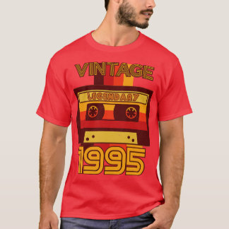 Camiseta Vintage Retro 1995 Legendary Cassette Tape