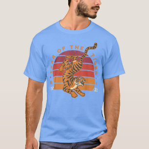 Camiseta Vintage Retro 2022 Ano Do Tigre Chinês Novo Y