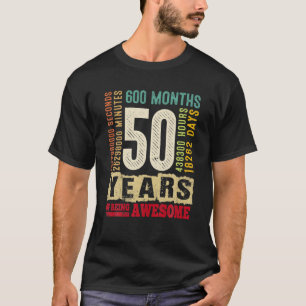 Camiseta Vintage Retro 50º Aniversário 50 Anos De Bei