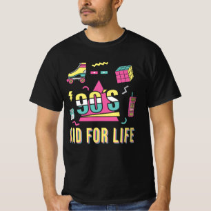 Camiseta Vintage Retro 90's Kid For Life 1990s Noventa