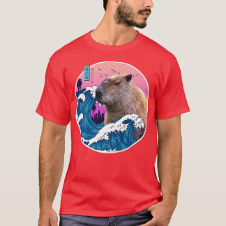 Camiseta Vintage Retro Aesthetic Japan Great Wave Wild Cute