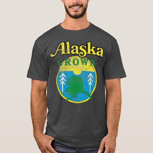 Camiseta Vintage Retro Alaska Grown (Frente)