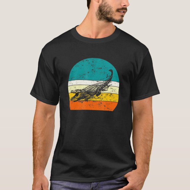 Camiseta Vintage Retro Alligator Crocodilo Tee (Frente)