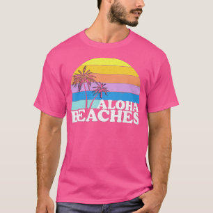Camiseta Vintage Retro Aloha Beaches Vacinação Tropical de