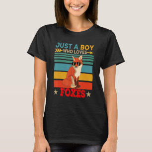 Camiseta Vintage Retro Apenas Um Rapaz Que Ama Raposas Pula