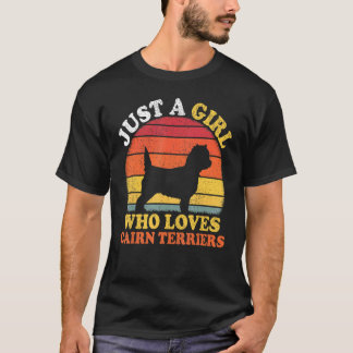 Camiseta Vintage Retro Apenas Uma Menina Que Ama O Cairn Te