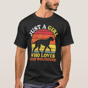 Camiseta Vintage Retro Apenas Uma Rapariga Que Ama Irish Wo
