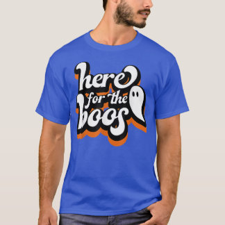 Camiseta Vintage Retro Aqui Para O Boos Ghost Happy Hallow