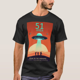 Camiseta Vintage Retro Area 51 Poster Roswell Novo México D