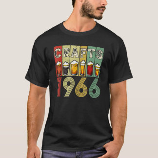 Camiseta Vintage Retro Artesanatos Beer 1966 Birthday Men