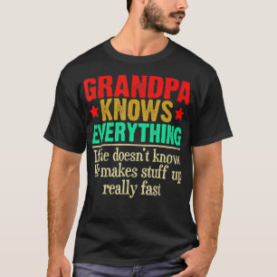 Camiseta Vintage Retro Avô Sabe Tudo Dia de os pais