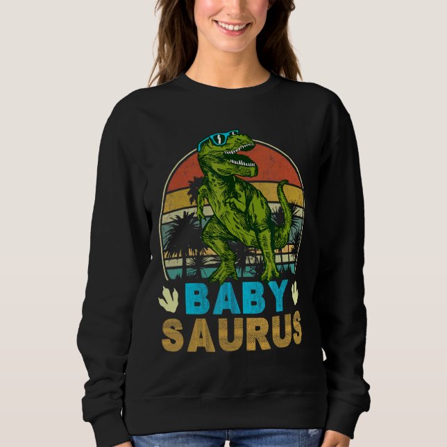 Camiseta Vintage Retro Babysaurus Dinosaur Trex (Frente)
