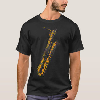 Camiseta Vintage retro Baritone Saxophone Music Bari Sax