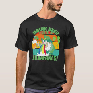 Camiseta Vintage Retro Beber Beer Rua.Dia de Patrick Madafa