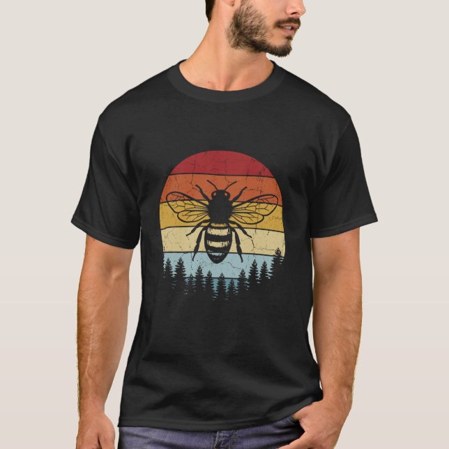 Camiseta Vintage Retro Bees Beekeeper Beekeeping (Frente)