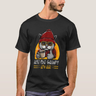 Camiseta Vintage Retro Best Cat Grumpy Ever Funny Dad Cat L