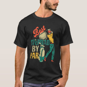 Camiseta Vintage Retro Best Stepdad Por Par Golf Player 1