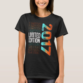 Camiseta Vintage Retro Birth Year 2017