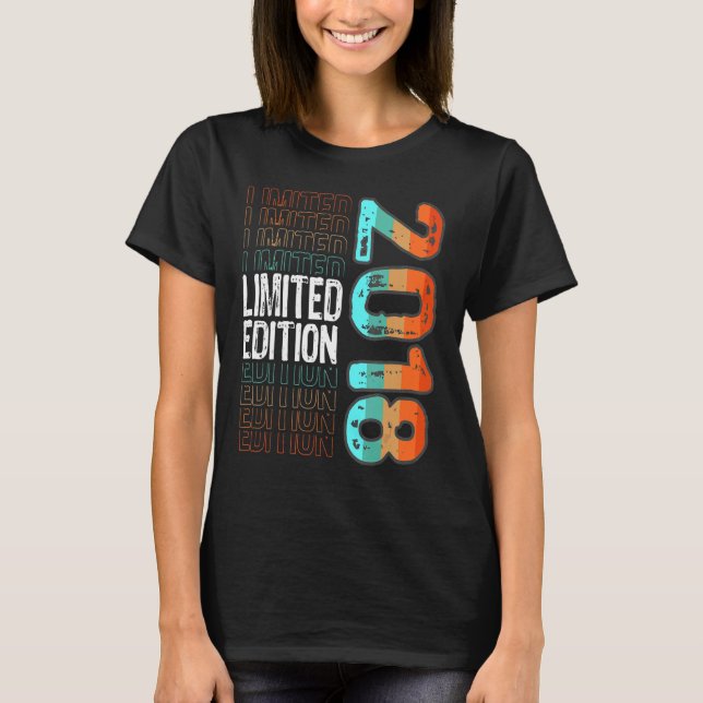 Camiseta Vintage Retro Birth Year 2018 (Frente)