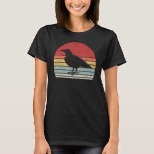Camiseta Vintage Retro Black Crow Raven Bird