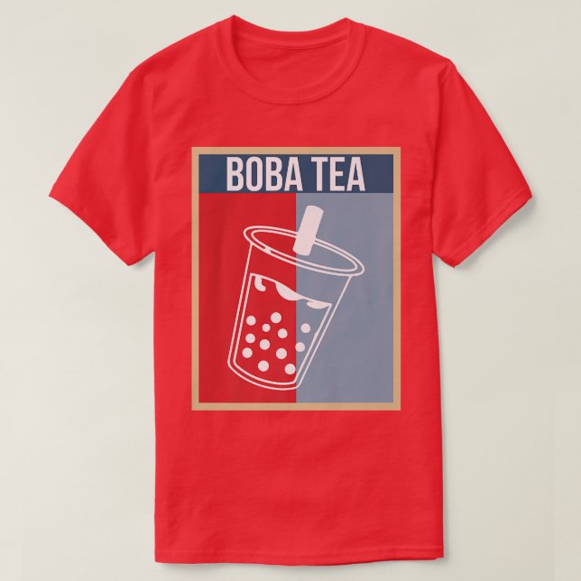 Camiseta Vintage Retro Boba Tea Bubble Premium (Frente do Design)