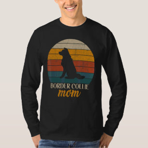 Camiseta Vintage Retro Border Collie Mãe Dia de as mães Fel