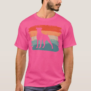 Camiseta Vintage Retro Boxer Boxer Cachorro Lover