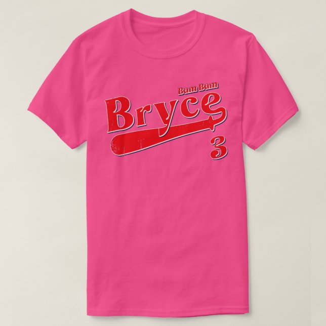 Camiseta Vintage Retro Bryce Baseball Bam (Frente do Design)