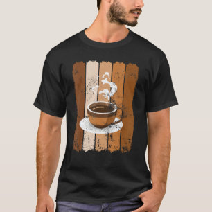 Camiseta Vintage Retro Café Copa e Beans Cappuccino Espres
