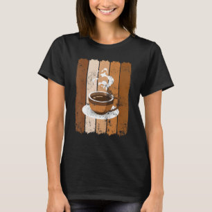 Camiseta Vintage Retro Café Copa e Beans Cappuccino Espres