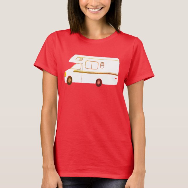 Camiseta Vintage Retro Camper Motorhome RV (Frente)