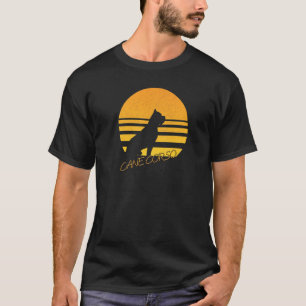 Camiseta Vintage Retro Cane Corso Silhueta Sun