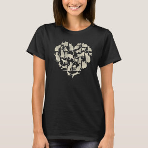 Camiseta Vintage Retro Cats Hearten Kitten Cat Valenti