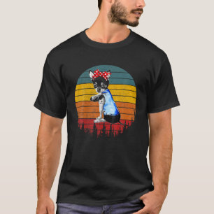 Camiseta Vintage Retro Chihuahua Dog Tattoo Eu Amo Mamãe Mt