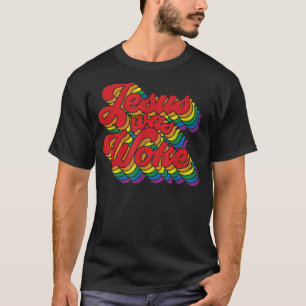 Camiseta Vintage Retro Christian Ally Pride Rainbow Jesus W