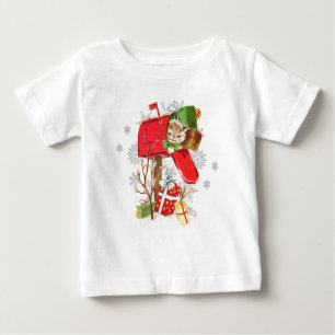 Camiseta Vintage Retro Christmas Cat T Shirt for Baby