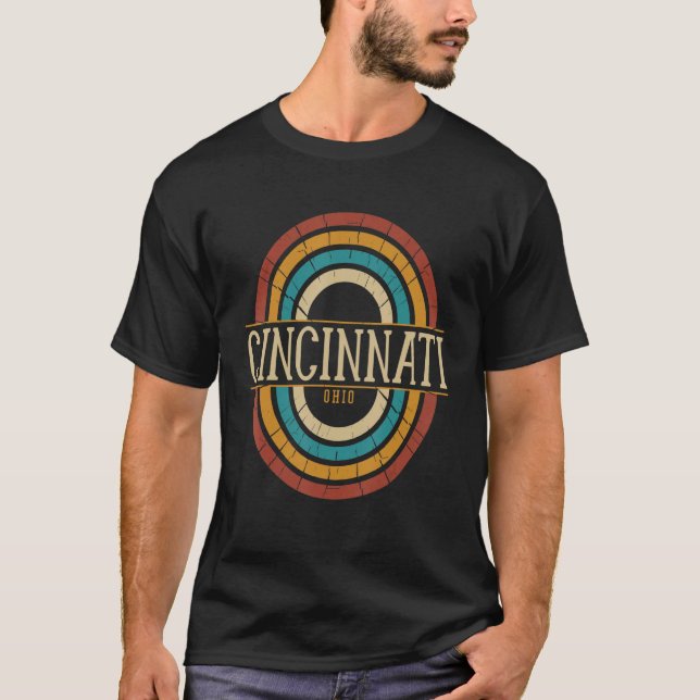 Camiseta Vintage Retro Cincinnati Ohio OH Souvenirs (Frente)
