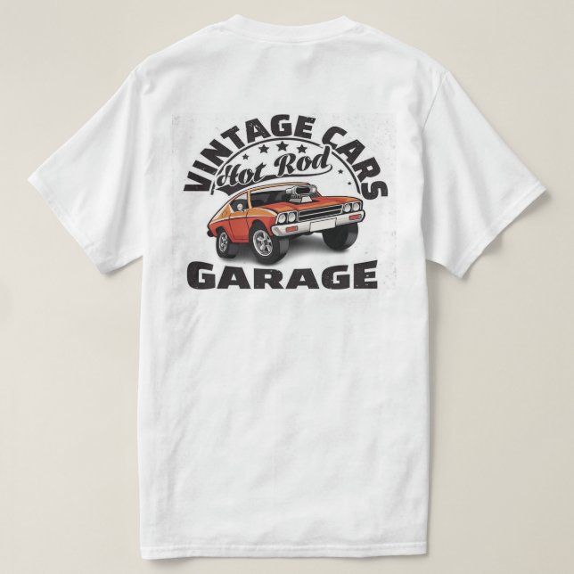 Camiseta Vintage Retro Classic Hot Rod Car Chevy (Verso do Design)