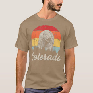 Camiseta Vintage Retro Co Colorado Willife Bear Adventure