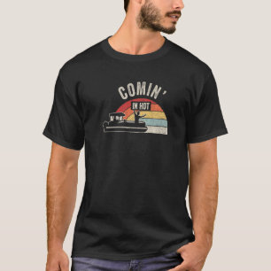 Camiseta Vintage Retro Comin In Hot Pontoon Boat Lake 2