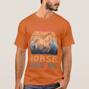 Camiseta Vintage Retro Como Meu Cavalo E Talvez Como 4 Pess