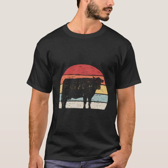 Camiseta Vintage Retro Cow (Frente)