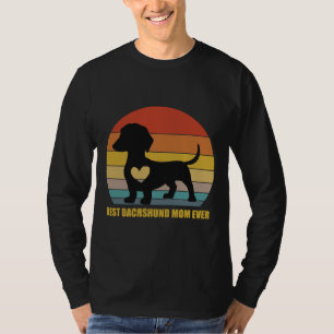 Camiseta Vintage Retro Dachshund Melhores Dachshances Mãe N