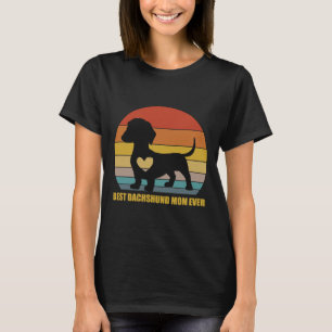 Camiseta Vintage Retro Dachshund Melhores Dachshances Mãe N