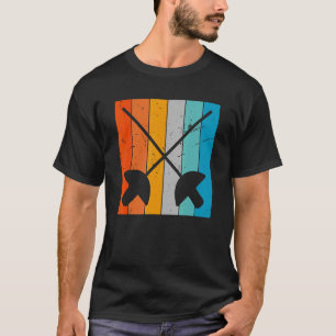 Camiseta Vintage retrô de Sabers de Esgrima
