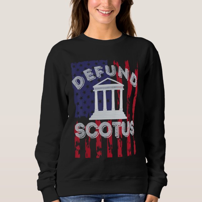 Camiseta Vintage Retro Defund Scotus Building US Flag (Frente)