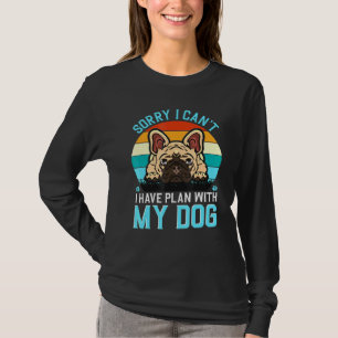 Camiseta Vintage Retro Desculpe Não Posso Planejar Com Meu