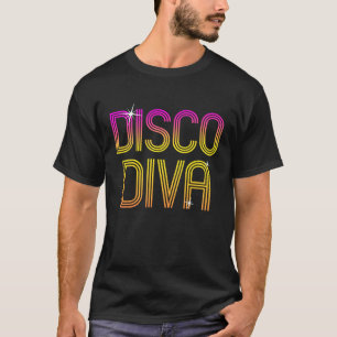 Camiseta Vintage Retro Disco Diva 70s, 80s Family Party Dan