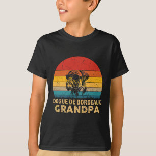 Camiseta Vintage Retro Dogue De Bordeaux Grandpa Dog Pai Fa